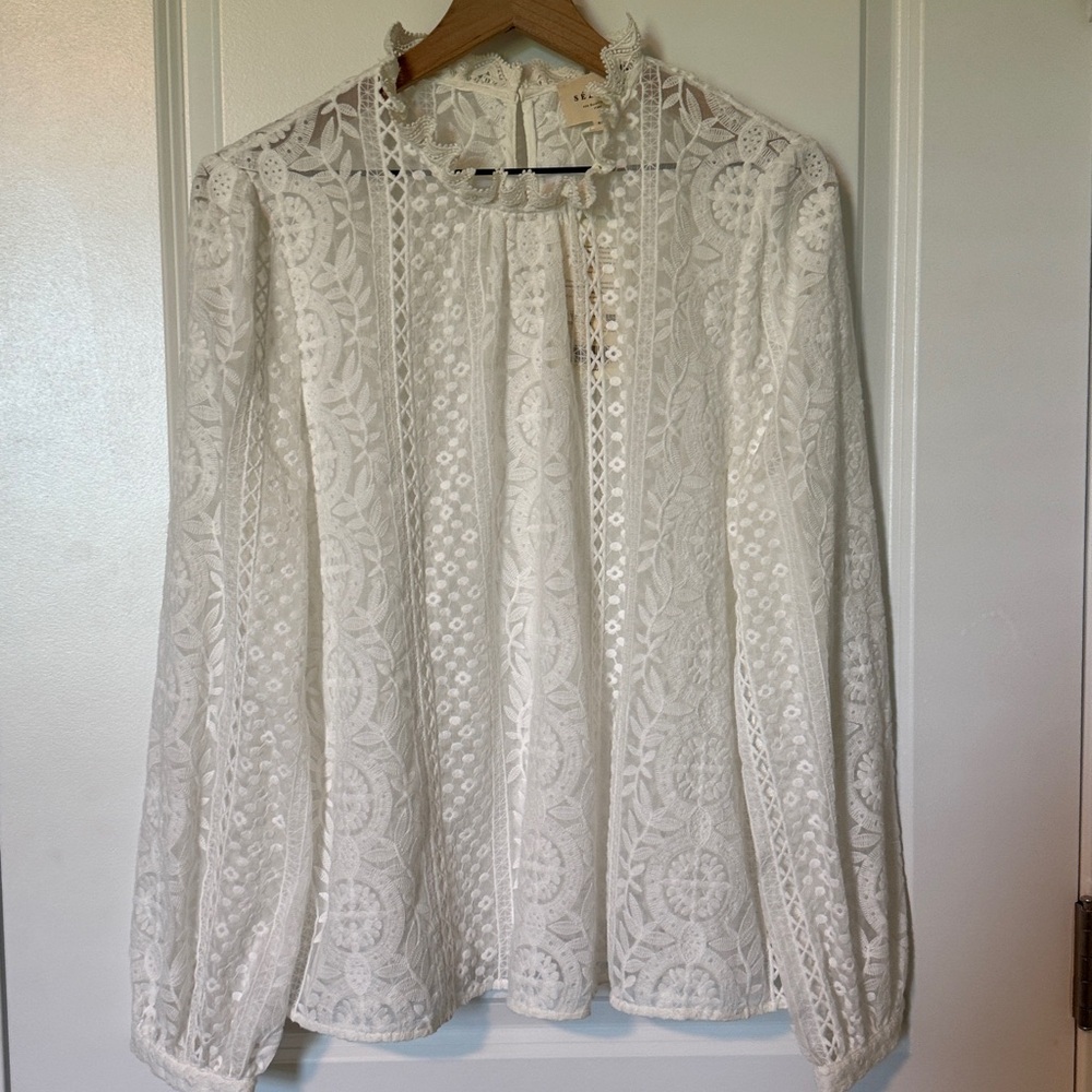 Sezane Valentine Blouse Ecru - Size 14